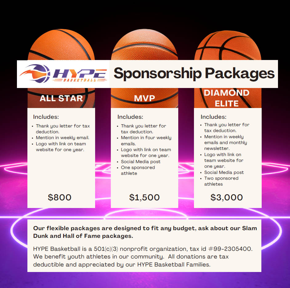Hype Sponsorship packages